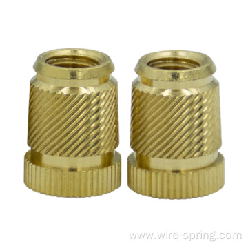 high quality customized knurled brass thread insert nut